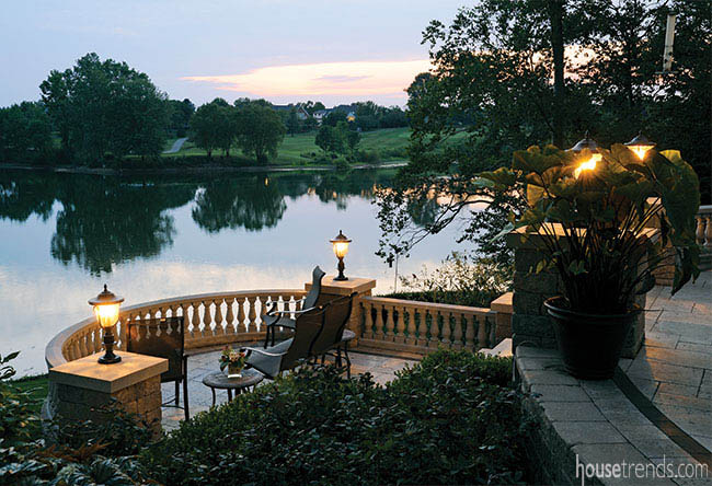 Outdoor seating area with resort-like qualities