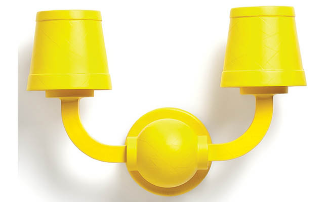 Wall lamp with a playul design