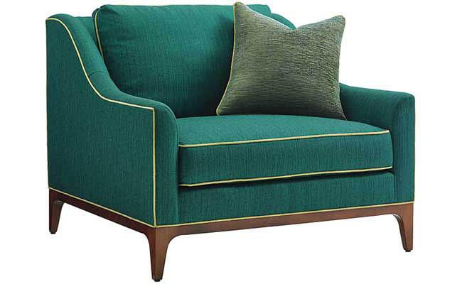 Chair offers wide seat to curl up in