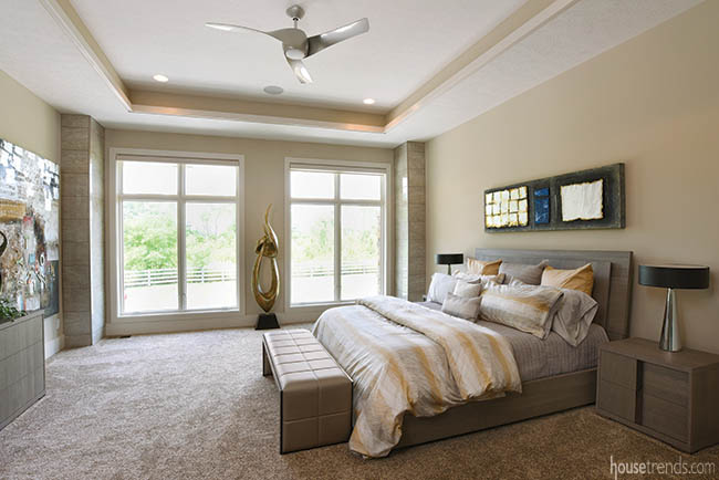 Tile connects master bedroom design to rest of home