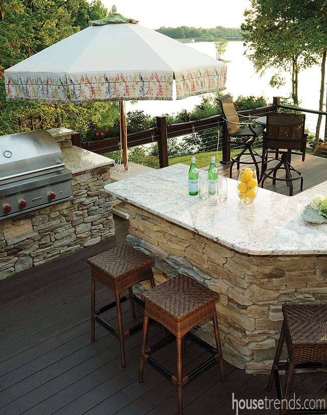 Outdoor living space with a view