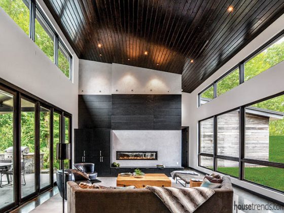 Fireplace surround commands attention