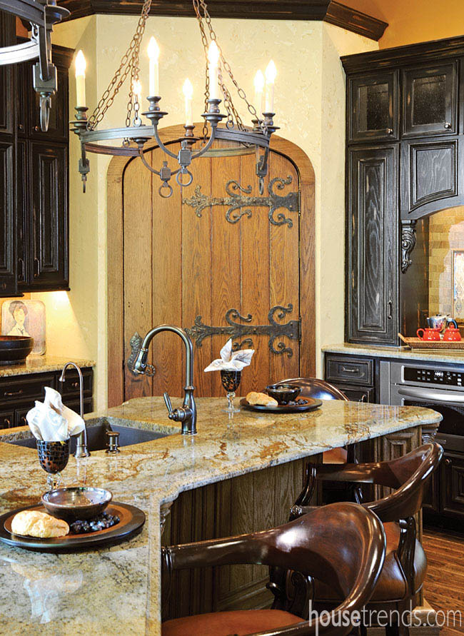 Gorgeous door hinges dress up a pantry door