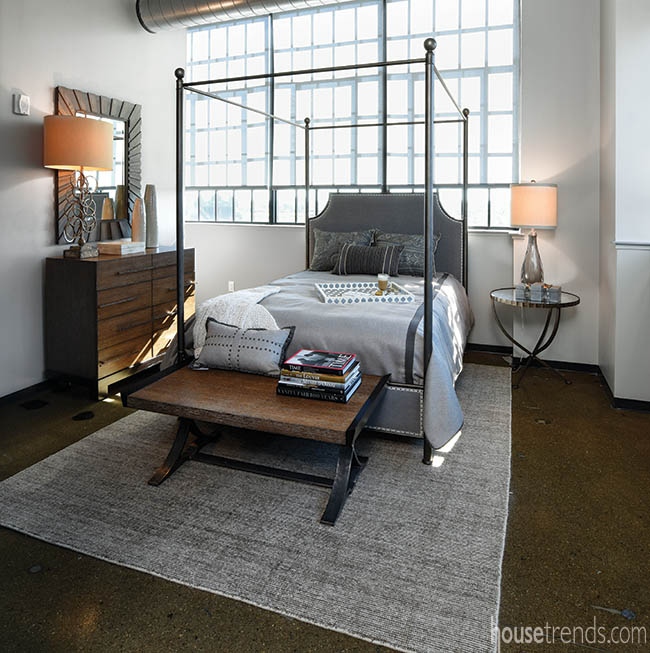 Bedroom design ideas center around a poster bed