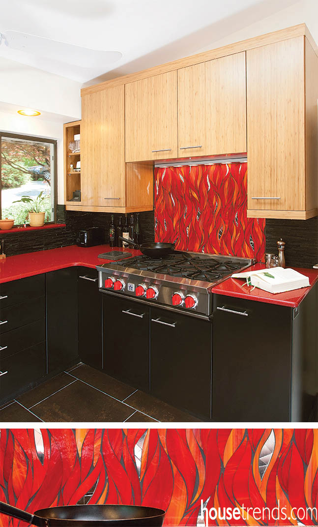 Red hot kitchen design