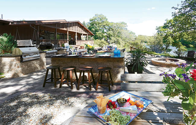 Outdoor entertaining comes with a water view