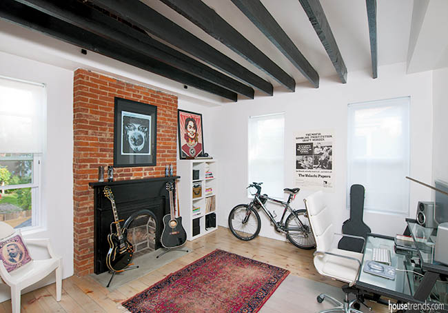 Home design includes a bright music room