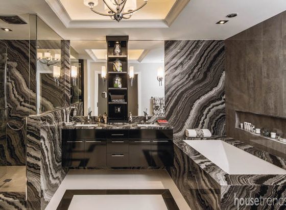 Tub surrounds add a dramatic touch