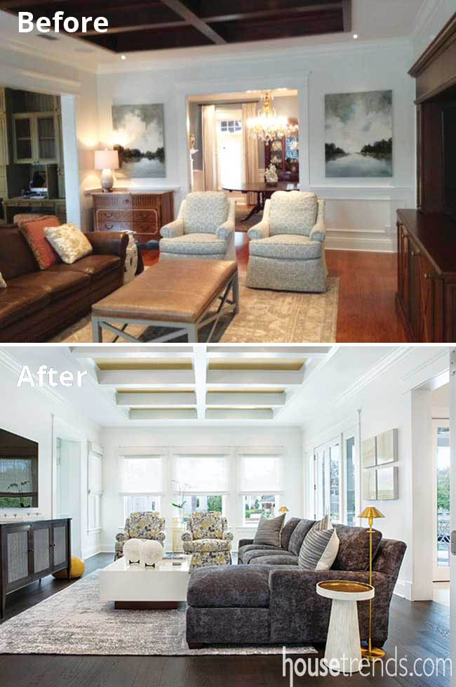 Family room gets a cheerful update