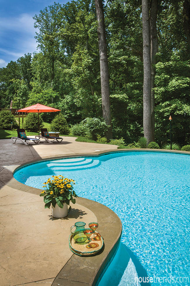 Swimming pool with natural surroundings