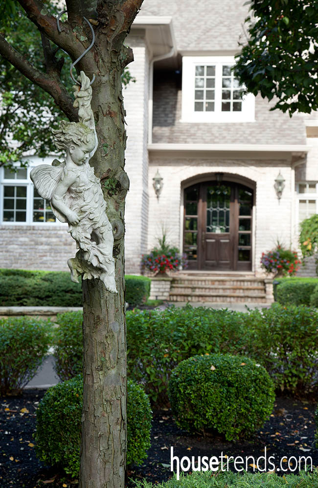 Lawn ornaments keep a landscape interesting