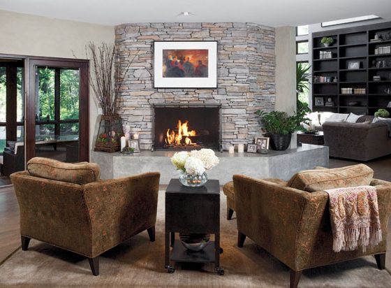 Home interior design creates a soothing atmosphere