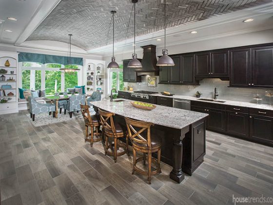 Textures pop in a spacious kitchen design