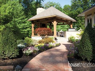 Terrace provides the ultimate view of a backyard