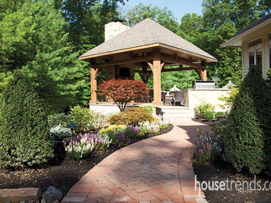 Terrace provides the ultimate view of a backyard