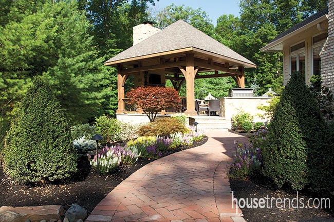 Terrace provides the ultimate view of a backyard