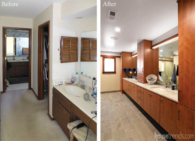 Remodel results in a large vanity