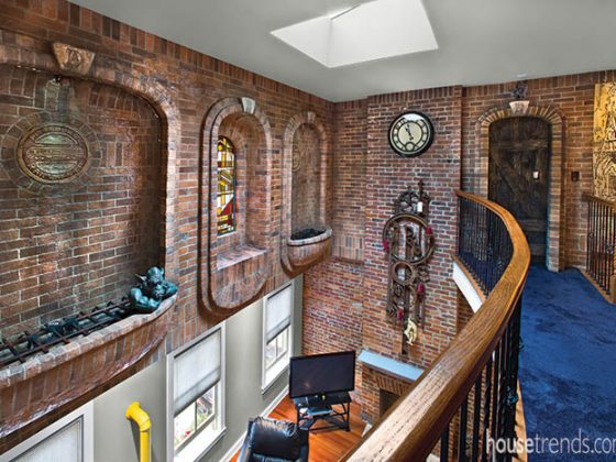 Stained glass window adds color to a home