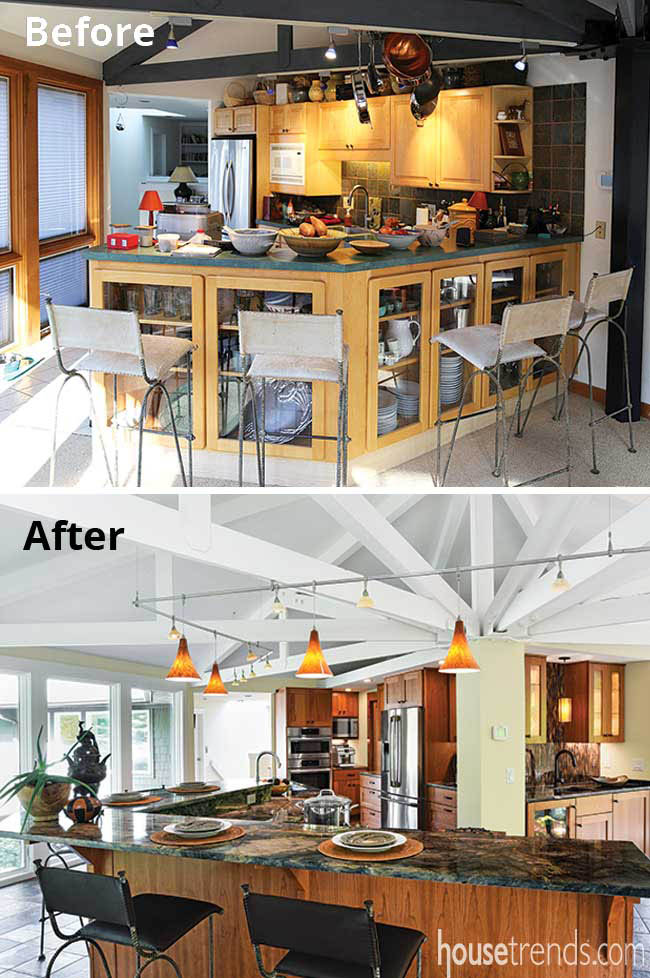 Kitchen remodel with traffic flow in mind