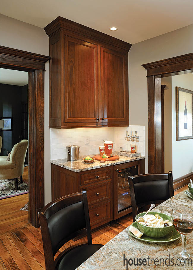 Walnut cabinets keep a home's history intact