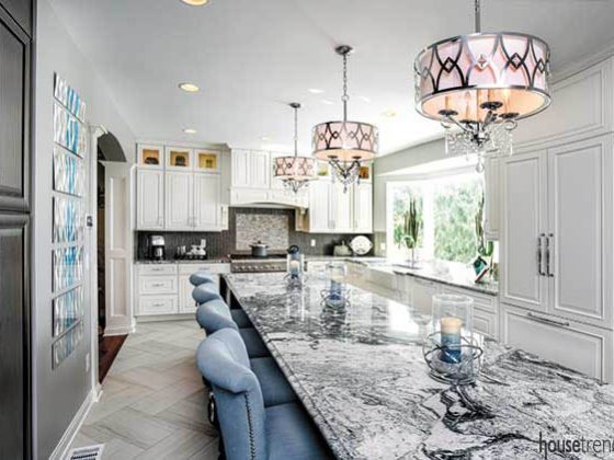 Window lends natural light to a kitchen