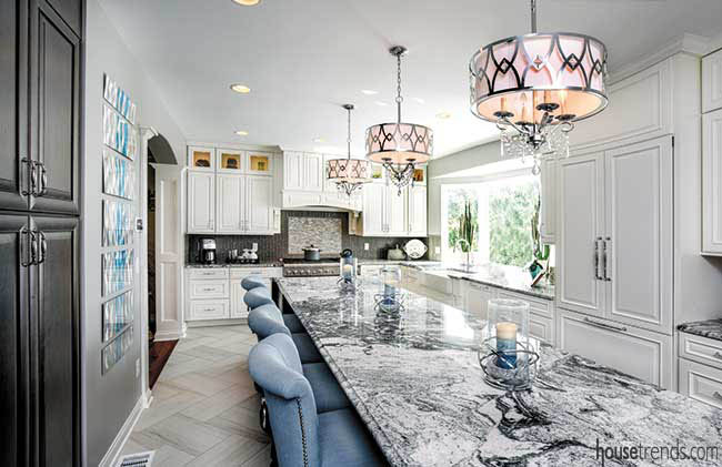 Window lends natural light to a kitchen