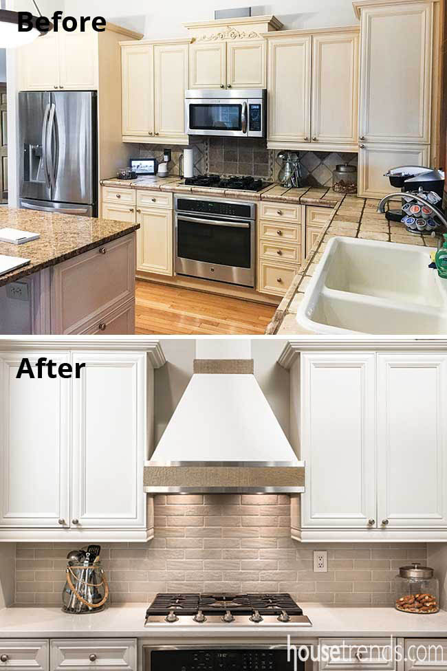 Kitchen remodel includes an updated range hood