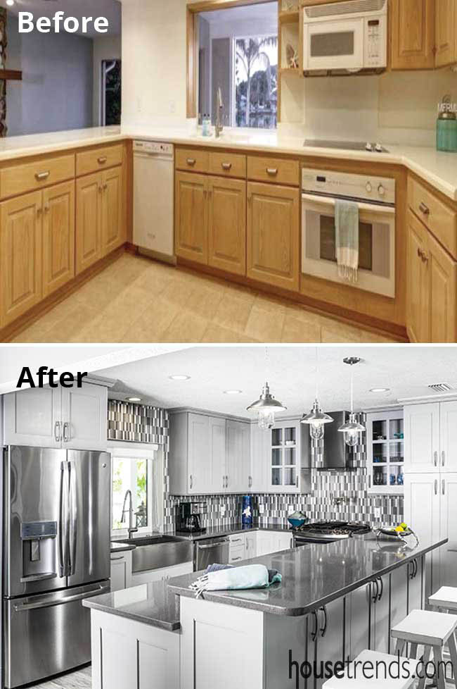 Gray color scheme for a kitchen remodel