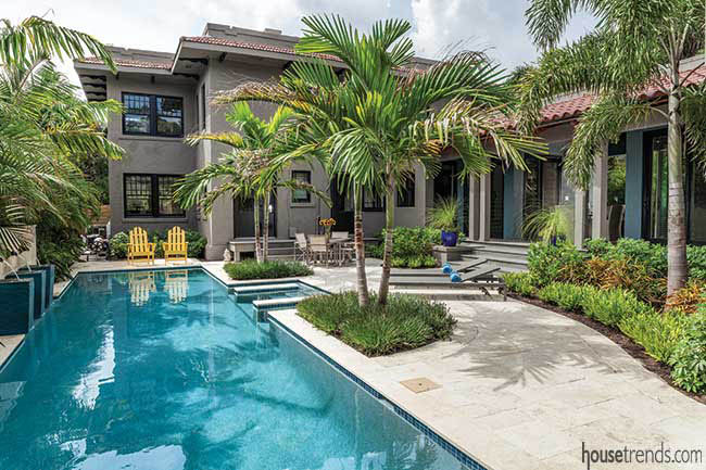 Vegetation establishes tropical vibe