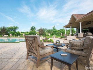 Outdoor furniture creates cozy gathering spaces