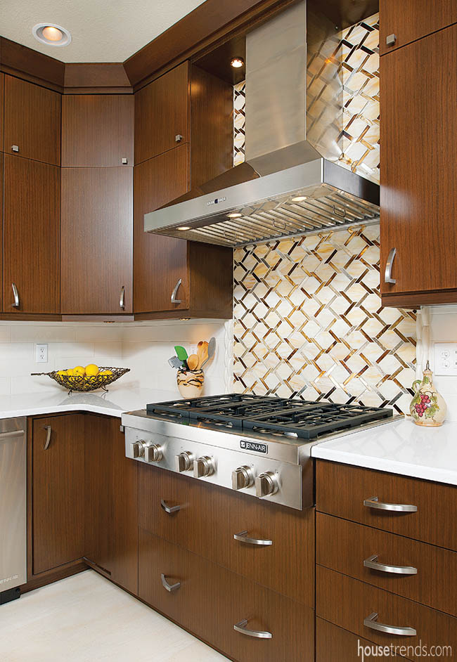 Mosaic tile adds pizzazz to a kitchen