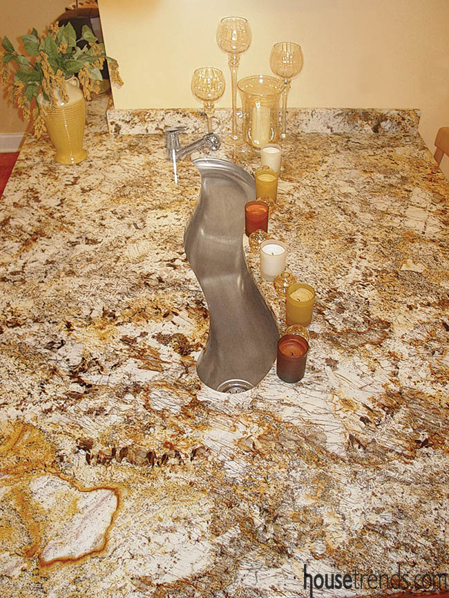 Kitchen island river sink is perfect for entertaining