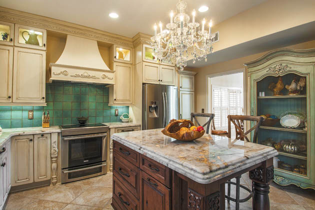 Countertop options reflect the homeowner's style