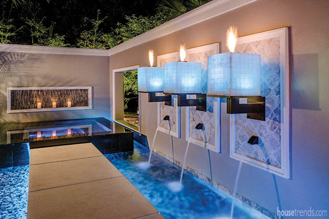 Stunning infinity edge hot tub