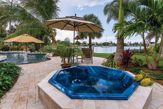 Hot tubs offer an exclusive gathering space