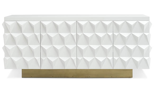 Credenza doubles as a media cabinet