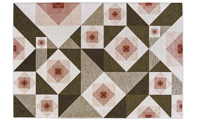 Rug with an abstract floral design