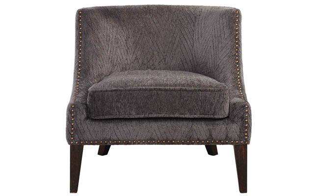 Accent chair with nailhead trim