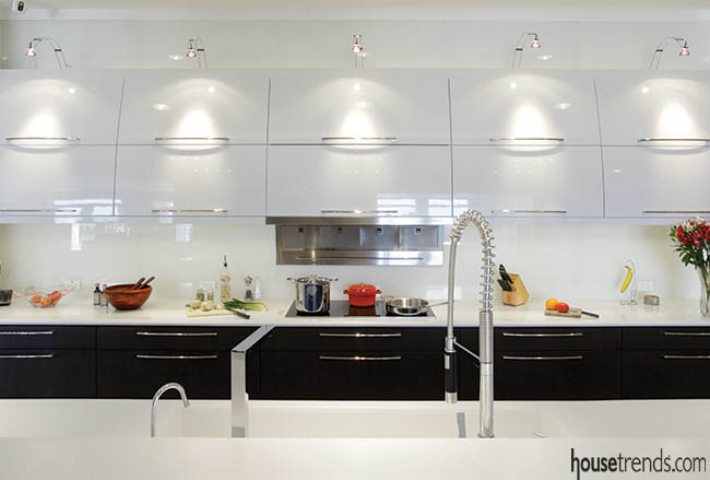 Overhead cabinets are all about efficiency