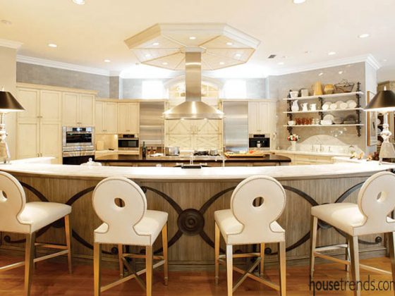 Stainless steel hood shines in a kitchen design