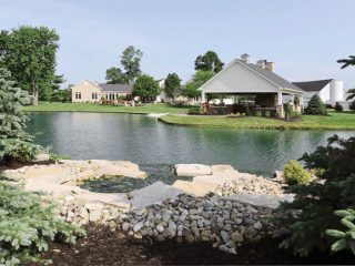 Backyard ponds help to create a relaxing atmosphere