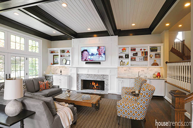 Cabinetry creates a focal point