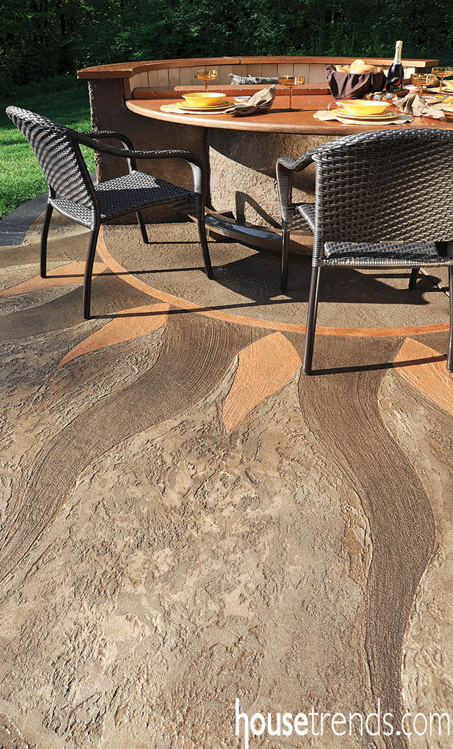 Homeowners customize a back yard patio