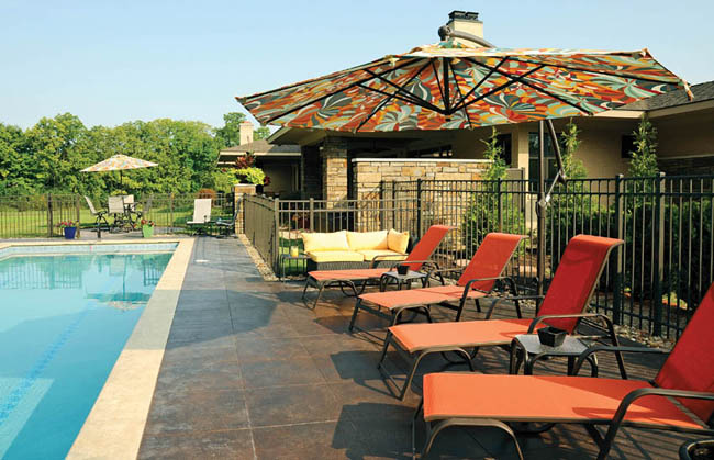 Inground pool creates a refreshing getaway