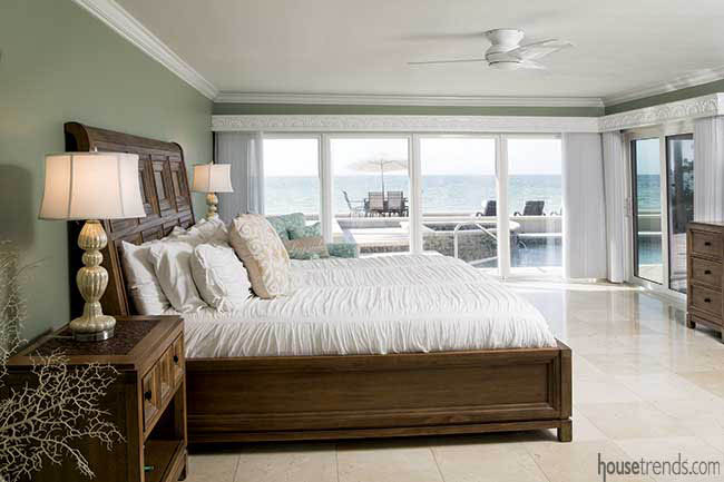 Master suite includes sliding glass doors