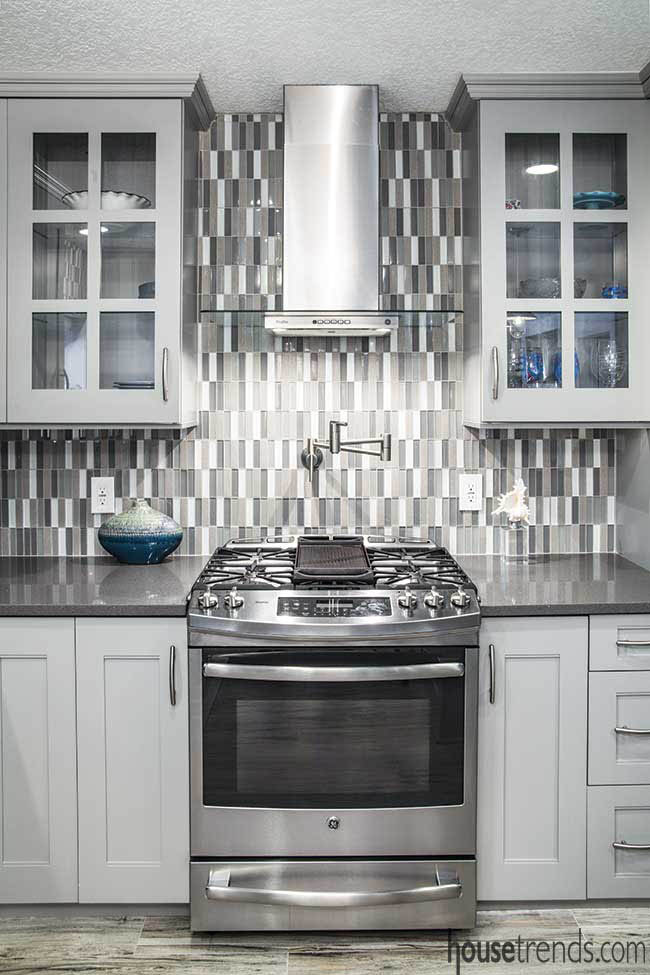 Backsplash covers an entire wall
