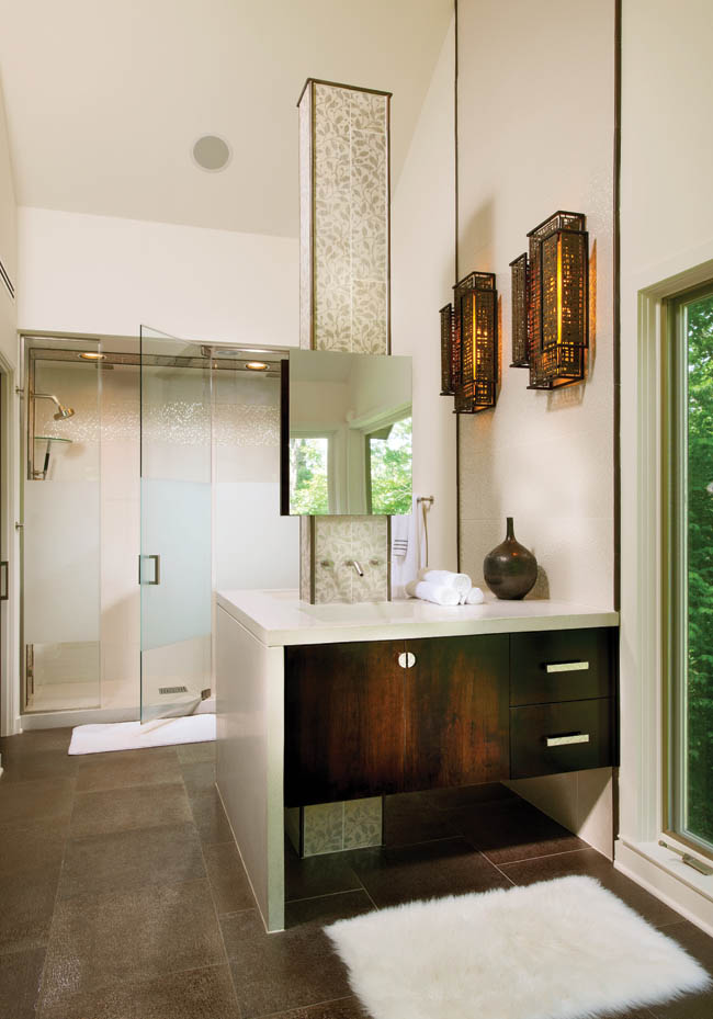 Kohler shower system adds luxury to a bathroom design