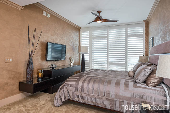 Dresser creates focal point in bedroom design