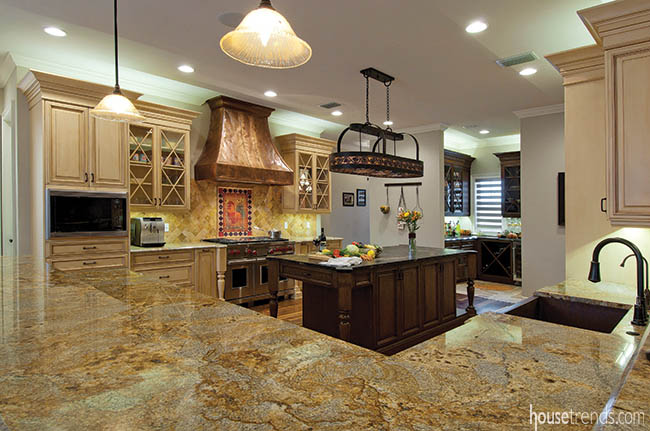 Granite countertop creates a necessary divide