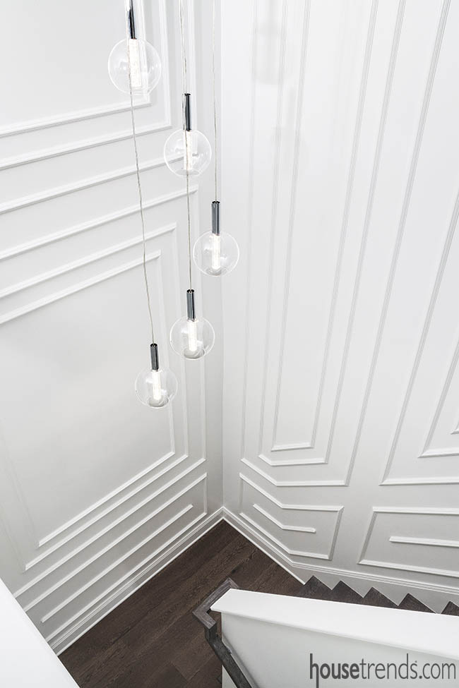 Molding adds interest to white walls